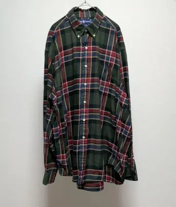 랄프 로렌 BLAIRE 90s 플란넬 셔츠 체크 XL
