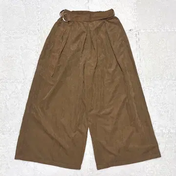 브라운 와이드 팬츠 가우초 팬츠