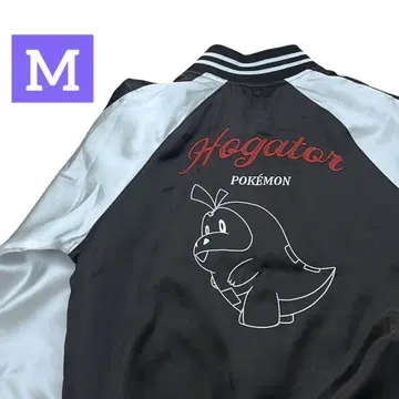 포켓몬 뜨아거(호게타) 블루종 스카잔 점퍼 M 흑백 광택