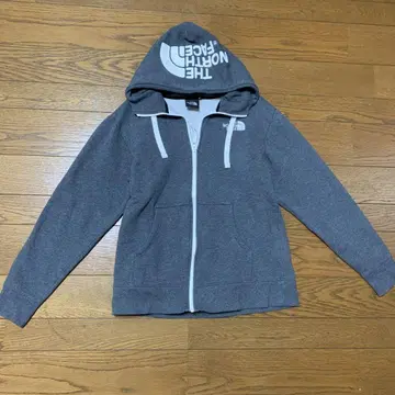 THE NORTH FACE 풀 집업 후드 부착 후드티 그레이