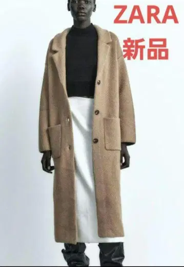 새상품 ZARA 텍스처 니트 코트 니트 코트 롱 코트 롱