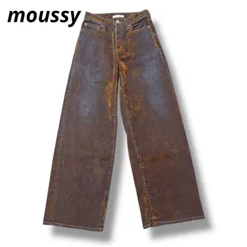 미사용품 MOUSSY VELVET DENIM BAGGY 벨로아 M