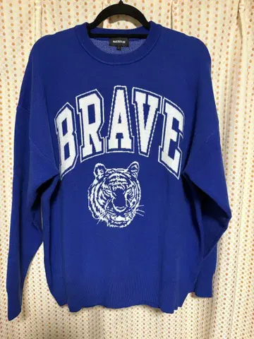 [익명 배송] PAGEBOY LIM PB림 자카드 니트 블루 타이거