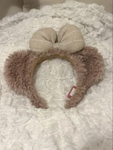 디즈니 귀 달린 머리띠 베이지