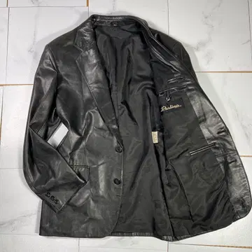 90s 파티나 가죽 테일러드 자켓 스페인 라무 천연 가죽 LL