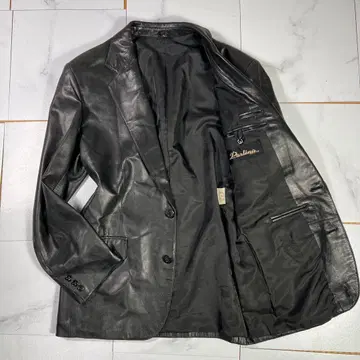 90s 파티나 가죽 테일러드 자켓 스페인 라무 천연 가죽 LL