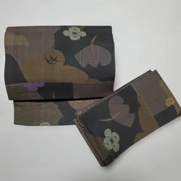 고급 오비 블랙 기모노 오비 유키 니부시키
