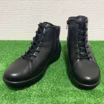 새상품급 ACHILLES SORBO 사이드 지퍼 가죽 부츠 스니커즈