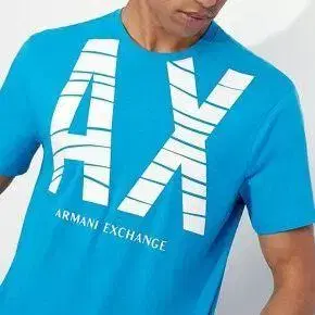Armani Exchange 프린트 T셔츠 M 파랑