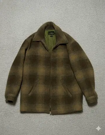 J.Crew 체크 패턴 울 하프 코트