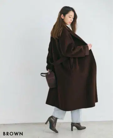 리버 롱 코트 브라운 sp