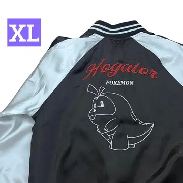 포켓몬 뜨아거 블루종 스카잔 점퍼 XL 흑백 광택