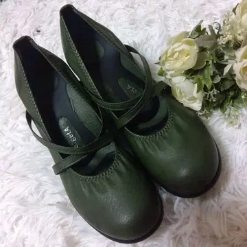 미사용품 리게타 Re:getA (L) 밴딩 일본제 올리브 펌프스