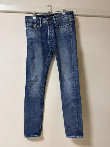 DENHAM 슬림핏 블루 데님