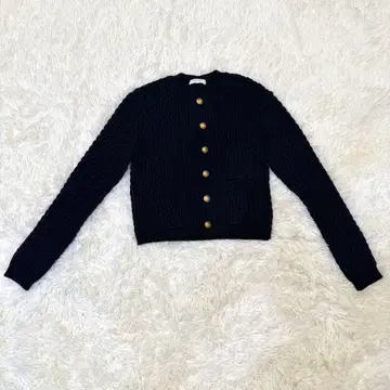 24AW MACPHEE 하이브리드 코튼 케이블 숏 가디건