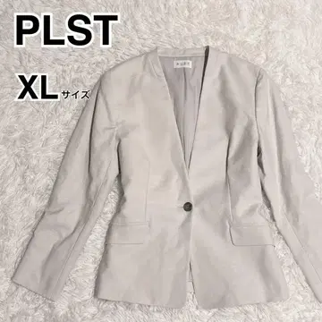 새상품급 PLST 여성용 노카라 자켓 XL 사이즈 화이트 계열