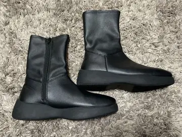 유니클로 :C 스트레치 숏부츠 스퀘어토 블랙 24.5cm