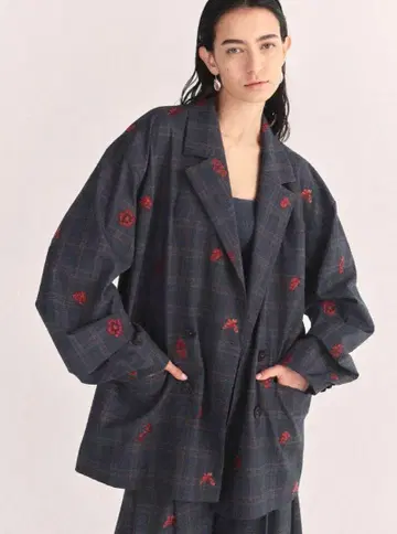 Ameri Vintage CHECK FLOWER PAPA JACKET
