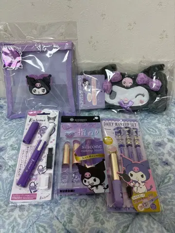 쿠로미 메이크업 세트 메이크 브러쉬 헤어밴드 파우치 페이스 쉐이퍼