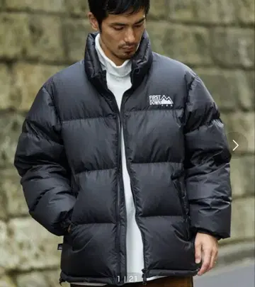 FIRST DOWN 다운 자켓 블랙