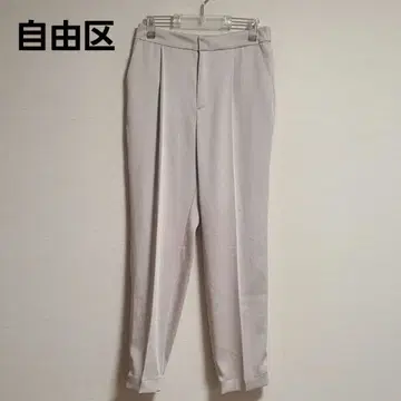 자유구 새틴 조거 팬츠 캐주얼 팬츠 턱 성숙 큐트 38