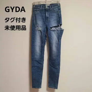 GYDA 사이드 컷 이너 데미지 스키니 데님 팬츠 S