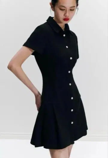 ZARA 플리츠 텍스처 원단 원피스 XS