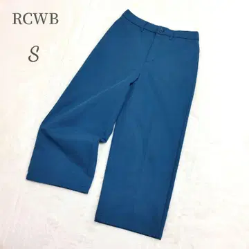 RCWB 와이드 팬츠 S 블루 스카이블루 가우초 팬츠 넉넉하고 단정한 핏