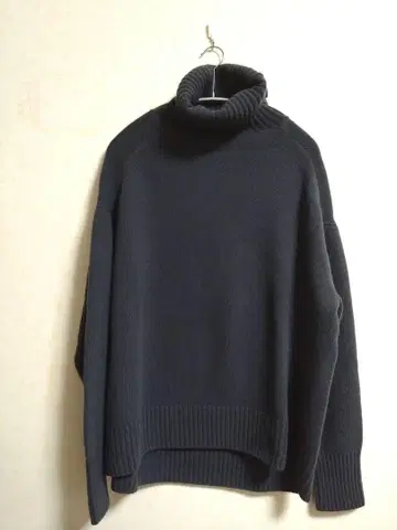 IENA AQUA 하이넥 와이드 풀오버 그레이