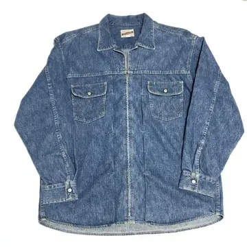 Wrangler 데님 지퍼 셔츠