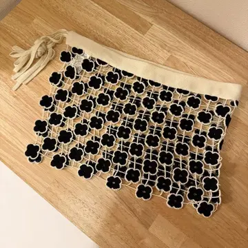iki 기계 레이스 랩 벨트 스커트