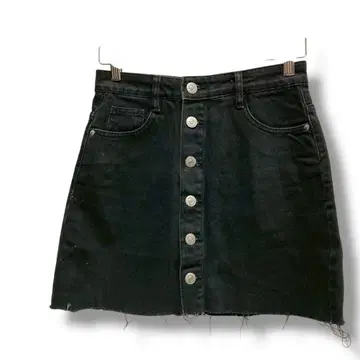 ZARA 데님 미니 스커트 블랙 검정 자라 여성용 타이트 스커트