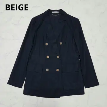 베이지 BEIGE RIVOLI 더블 자켓 네이비 골드 버튼 완판 L