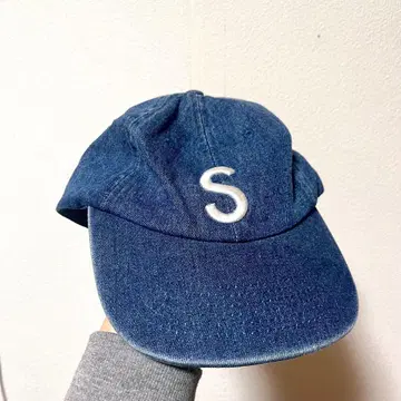 데님 캡 S 로고