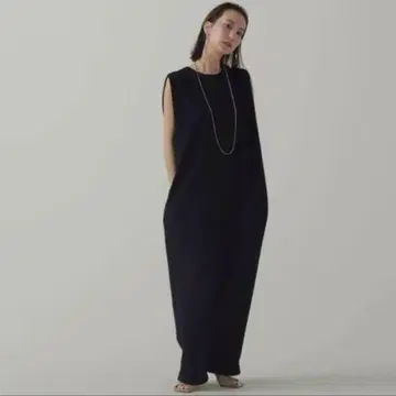 louren georgette wide overall (black)