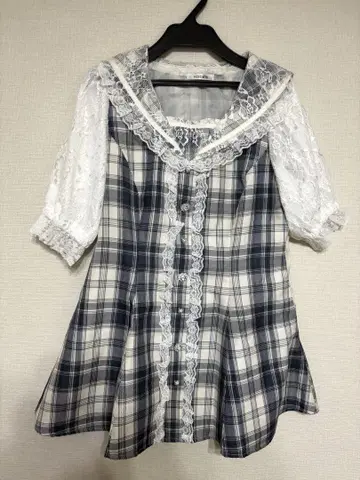 NOEMIE 노에미 체크 무늬 레이스 하의 셋업