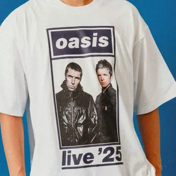 한정품! oasis live '25 투어 T셔츠 화이트 L