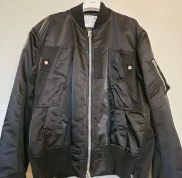 새상품급 sacai 나일론 트윌 믹스 블루종 ma-1 남성용