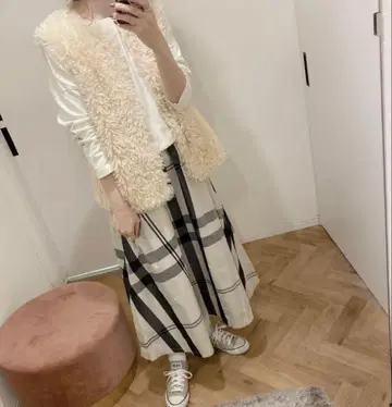 mite Taffeta check A line sk