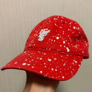 HUF 스플래터 빨간색 캡