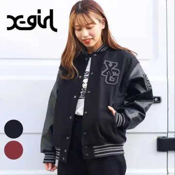 xgirl 블랙 바시티 자켓 S
