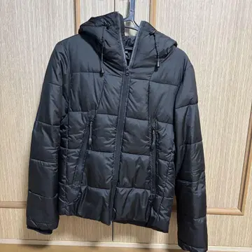 남성용 패딩 자켓 후드 부착