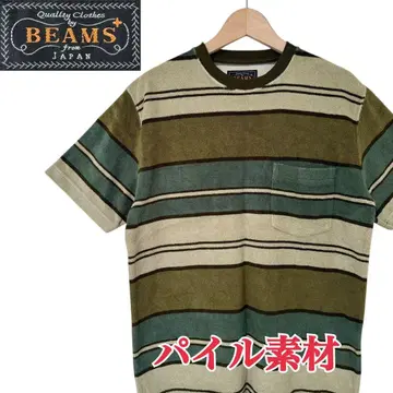 사이즈 S BEAMS PLUS 포켓T셔츠 파일 스트라이프 T3003