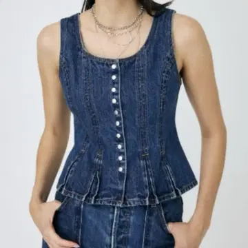 [ 새상품, 택 포함 ] MOUSSY BUTTON UP DENIM 상의