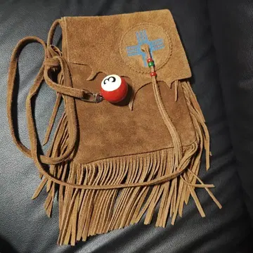 프린지 스웨이드 숄더백