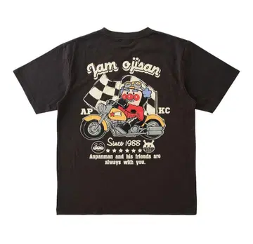 완판템 호빵맨 뮤지엄 한정판 잼 아저씨 바이크 T셔츠