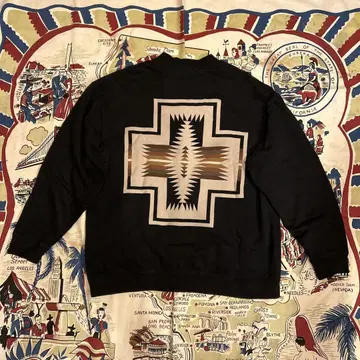 PENDLETON 펜들턴 백 프린트 맨투맨 모크넥