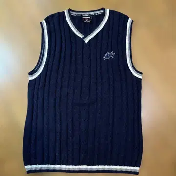 FUBU 네이비 컬러 슬리브리스 스웨터 90s