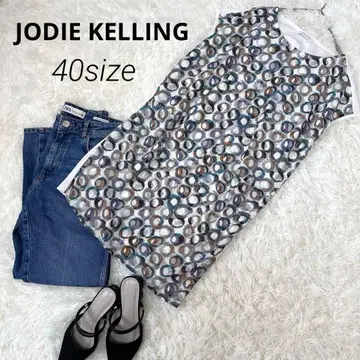 XL 미나 페르호넨풍 탬버린 올 패턴 슬리브리스 튜닉 화이트 빅