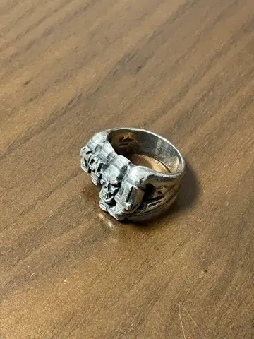 CALEE 스컬 실버 반지